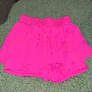 Hot pink shorts